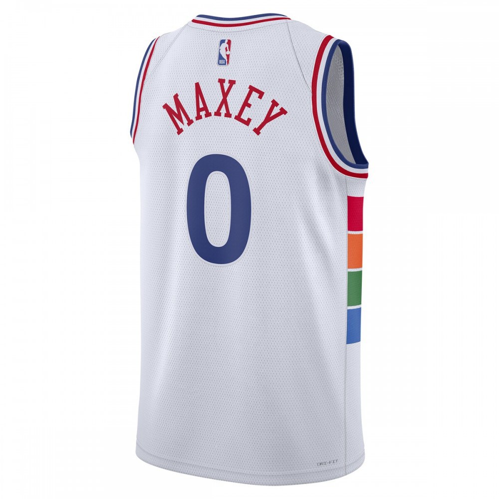 Tyrese Maxey Philadelphia 76ers Unisex 2024/25 Swingman Player Jersey - City Edition - White-Pro Kit Vault | Brand New 26/27 Sports Jerseys